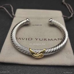 Bangle David Yurma X 10mm Bracelet for Women High Quality Station Cable Cross Collection Vintage Ethnic Loop Hoop Punk Jewelry Band 2078