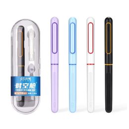 Pens Space Time Cabin Design Fountain Pen, F Nib Fine Point Smooth Flow Writing Pens Gift Box Package for School Office Business