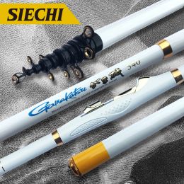 Combo Siechi 2.7m 3.6m 4.5m 5.4m 3.0m 6.3m Spinning Fishing Rod M Power Telescopic Rock Fishing Rod Carp Feeder Rod Surf Spinning Rod