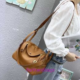 Herrmms Lindiss original tote bags online store spring top leather Togo gold button shoulder strap bag genuine doctors With Original Logo