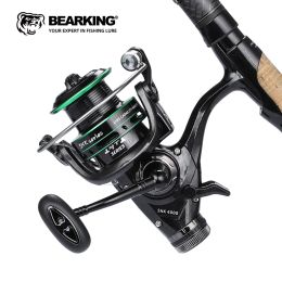 Combo New Double Brake Design Fishing Reel Super Strong Carp Fishing Feeder Spinning Reel Spinning wheel type fishing wheel MG