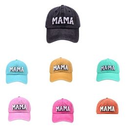 Party Hats Mama Baseball Caps Alphabet Embroidered Outdoor Sunsn Sports Peaked Adjustable Summer Horsetail Cap Drop Delivery Home Ga Dhxf1
