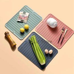 Tableware Silicone Insulation Placemats Table Heat Anti-Slip Coaster Mats Kitchen Baking Pad Multifunction Vegetable Draining Mat Th0942 ware