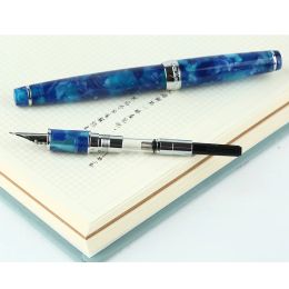 Pens Majohn Moon Resin Fountain Pen Full Metal With Clip Iridium Extra Fine Nibs School stationery Office Supplies gifts for students