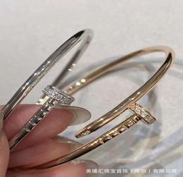 Highquality goods Kajia with drill narrow hollow tube elastic nail Bracelet No original box2730340