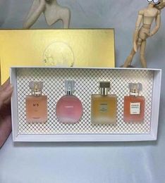 Festival Gift Perfume 4Pcs Set Incense Scent Fragrance unisex 425ML chance no5 pairs coco perfumes kit for woman Frosted Glass 6048706
