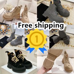 2024 Designer Boots popular Trendy Women Short Booties Ankle Boot Luxury Soles Womens Thick Heel size 35-40 Chunky hiking SMFK GAI