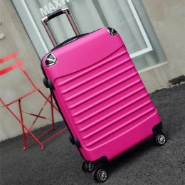 Luggage Letrend Vintage ABS+PC Rolling Luggage Spinner Trolley Women Travel Bag 20 inch Cabin Suitcases Wheel 24/26 inch Retro Trunk