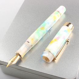 Pens Jinhao 100 Centennial Resin Fountain Pen F 18KGP Golden Clip Business Office Gift Pen For Graduate Business Office