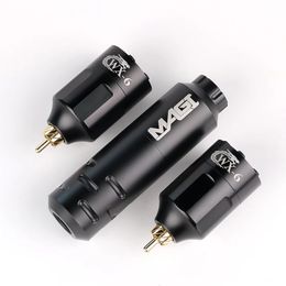 Mini Wireless Tattoo Machine Set With 2pc Power Supply Battery RCA Interface Rotary Pen Kit For Beginners 240418