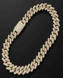 Chunky Gold Man Link Iced Out CZ Miami Cuban Rapper Jewellery 20mm Chain Necklace183I7380706