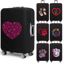 Accessories Suitcase Dust Cover Luggage Elastic Covers Footprints Print for 1828 Inch Trolley Baggage Protective Cover Travel Accessorie