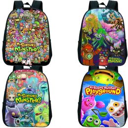 Bags 12 Inch My Singing Monsters Kindergarten Backpacks Waterproof Bookbag Kids Cartoon School Bags Girls Boys Small Daypack Gifts