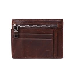 Holders Genuine Leather Card Holder Wallet RFID Credit ID Card Holder Coin Purse Money Case For Men Small Wallet Male Portomonee