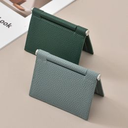 Holders Deluxe Top leather half fold folder bag men's and women's driver's Licence ID card credit card protection clip case