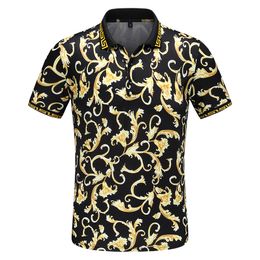 polo shirt designer polos shirts for man fashion focus embroidery snake garter little bees printing pattern clothes clothing tee black and white mens t shirtQ64