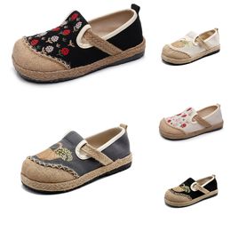 summer women Casual Shoes canvas GAI Vintage black red pink black blue Flats Outdoor Season Casual Shoes size36-40