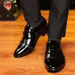 Dress Shoes Size 39 Synthetic Leather Elegant Man Ceremony Children's Weddings Bridal Sneakers Sport Gifts Technology