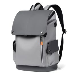 Backpacks High Quality PU Leather Waterproof Men's Laptop Backpack Large Computer Backpack for Business Urban Man Backpack USB Charging