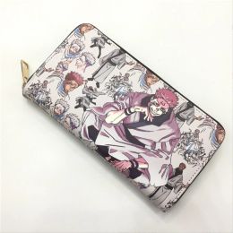 Wallets Anime Jujutsu Kaisen Logo Long Wallet Boys Girls Credit Card purse New Zipper Wallet Lady's Change Purse