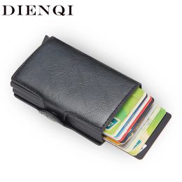 Wallets DIENQI Top Quality Wallets for Men Short Rfid Card Wallet Money Bag Mini Purse Male Aluminium Small Wallet Men Thin Vallet Walet
