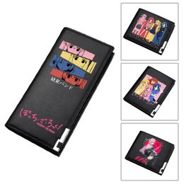 Wallets BOCCHI THE ROCK Cartoon Short Wallets Cute ID Card Holder Anime Long Coins Purse Kawaii Cards Pockets Unisex Money Clutch Bag