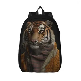 Backpack Tiger Canvas Backpacks Amazing Portraits Dapper Clothing Lightweight Unique Campus Bags