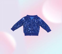 Girls Jacket Sequin Bomber Rainbow Jackets Kids Child Pink Solid Sparkle Coat Long Sleeve Gold Outerwear Toddlers Glitter Jacket 27914306