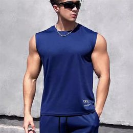 Men's Tank Tops Summer Men Fitness T-shirt Training Sport Vest Ventilate Basketball Undershirt Sleeveless Quick Drying Running Top