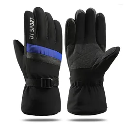 Cycling Gloves Windproof And Warm Winter Sports Anti-slip Comfortable Lightweight Full-Finger Waterproof Cotton Lining