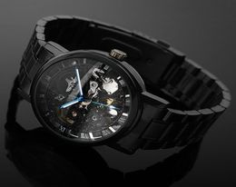 2022 Winner brand Men skeleton Mechanical automatic Watches Steam Punk Black Watch Male Clock Watch4374403