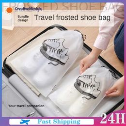 Storage Boxes Frosted Water Proof Daily Tidy Convenient Port Capacity Household Carry Foldable Shoe Bag Dust-proof Travel Drawstring