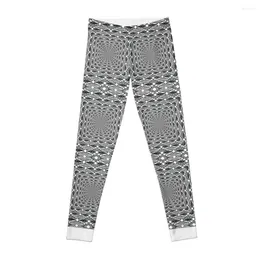 Active Pants Pattern Op Art Geometric Leggings Sport Gym Women