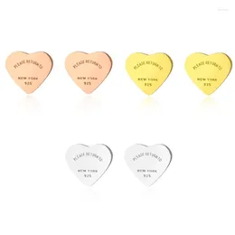 Stud Earrings Authentic 925 Sterling Silver Forever Love Heart For Women Wedding Gift Jewelry