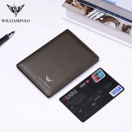 Holders Genuine Leather ultrathin mini driving Men wallet slim Credit card holder men thin wallet 100% Cowskin luxury Brand