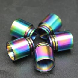 510 810 Thread Drip Tips Rainbow Color Stainless Steel SS Drip Tip for Wide Bore Mouthpiece TFV8 TF12 Prince Tank Bulb Glass LL