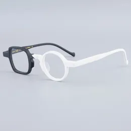 Sunglasses Frames Asymmetric Personalised Black White Eyeglasses Square And Round Glasses Men Fashion Good Acetate Eyewear