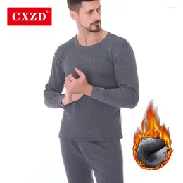 Men's Thermal Underwear CXZD Top Pant Long Johns Set Keep Warm Sets Winter Clothes Thick Clothing