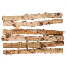 Decorative Flowers 6 Pcs Wood Twigs Sticks Crafts DIY Natural Log Flower Arrangement Wooden Crafting Material