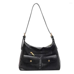 Shoulder Bags Fashion Underarm For Women 2024 Spring Trend Female Double Pocket Lady Handbags Hand Bag
