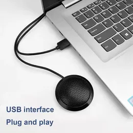 Microphones USB/3.5mm Conference Microphone Plug&Play 360° Omnidirectional Condenser Mic Anti-Slip Base Desktop Computer For Game Etc