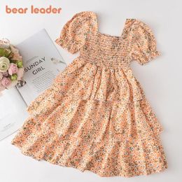 Girl Dresses Bear Leader Summer Girls Dress Clothes Flower Princess Children Baby Casual Wear Layered