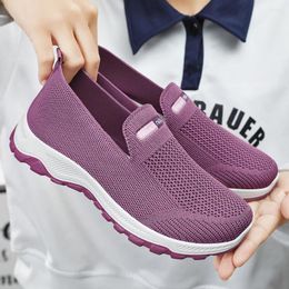 Casual Shoes Women 2024 Mesh Breathable Flat Platform Wedge Sneakers Hollow Out Zapatillas De Mujer