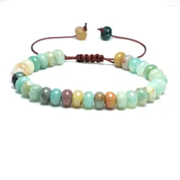 Charm Bracelets Fashion Beads Bracelet For Women Natural Stone Amazonite Abacus Chakra Meditation Yoga Men Jewellery Mujer Pulsera