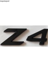 Chrome Gloss Black Letters Trunk Emblems Z 4 Number Shiny Black Emblem Badge for BMW Z4 h j y i190V2497006