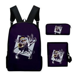 Backpacks WAWNI Murder Drones Backpack 3 Pieces Sets Fashion Student Zipper Bag Casual Daypack Cosplay Pencil Bag Tv Show Shoulder Bags