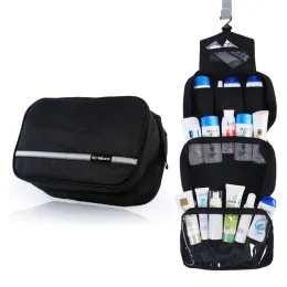 Cases Men Toiletry Bag Black Travel Cosmetic Bag Toiletries Organiser Waterproof Makeup Storage Neceser Hanging Bathroom Wash Bag