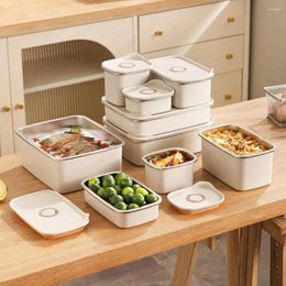 Storage Bottles Visible Design Refrigerator Box Lid Container 304 Stainless Steel With For Vegetables