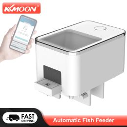 Feeder KKMOON Automatic Fish Feeder Aquarium Goldfish Feeder 100ML Large Capacity Smart Timing Fish Feeder WiFi APP Remote Control