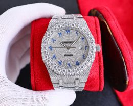 Top Watches, Luxury Watches, Men's watches, stainless steel diamond-encrusted case, automatic mechanical movement, diamond-encrusted dial